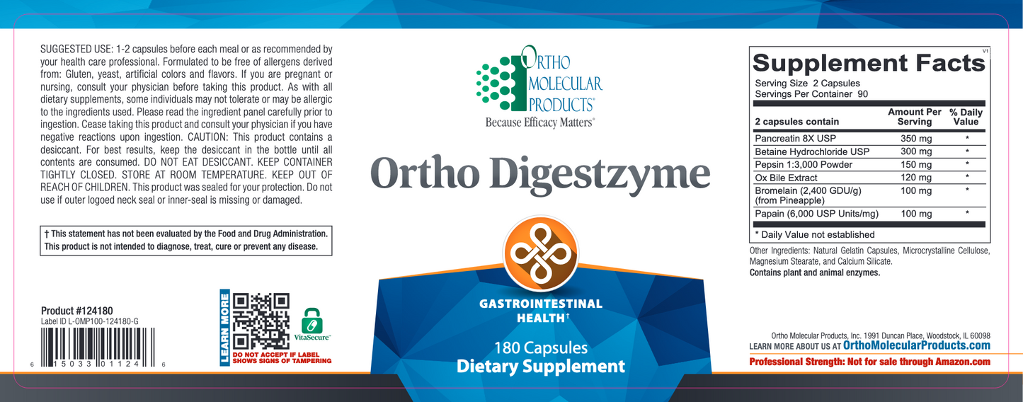 Ortho Digestzyme 180 caps