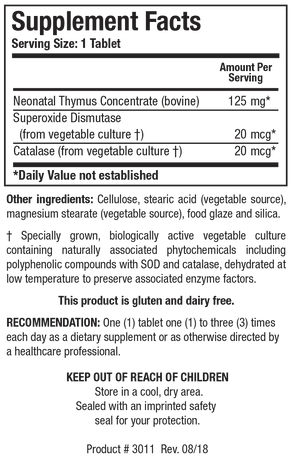 Cytozyme-THY™ (Neonatal Thymus) 60 tablets