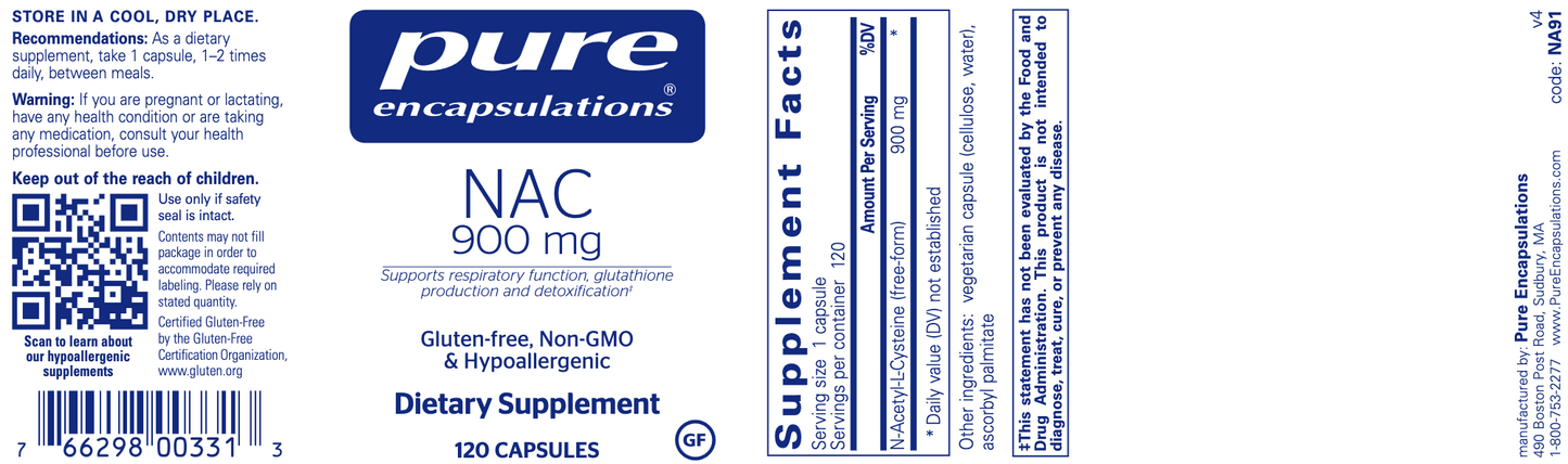 NAC 900 mg 120 vcaps