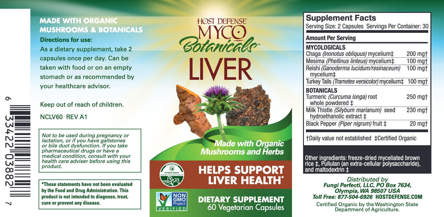 MycoBotanicals Liver 60 vegcaps