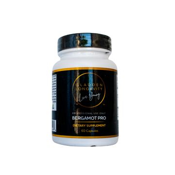 Bergamot Pro supplement bottle, featuring a potent formula with Bergamot extract for heart health, cholesterol support, and antioxidant benefits.