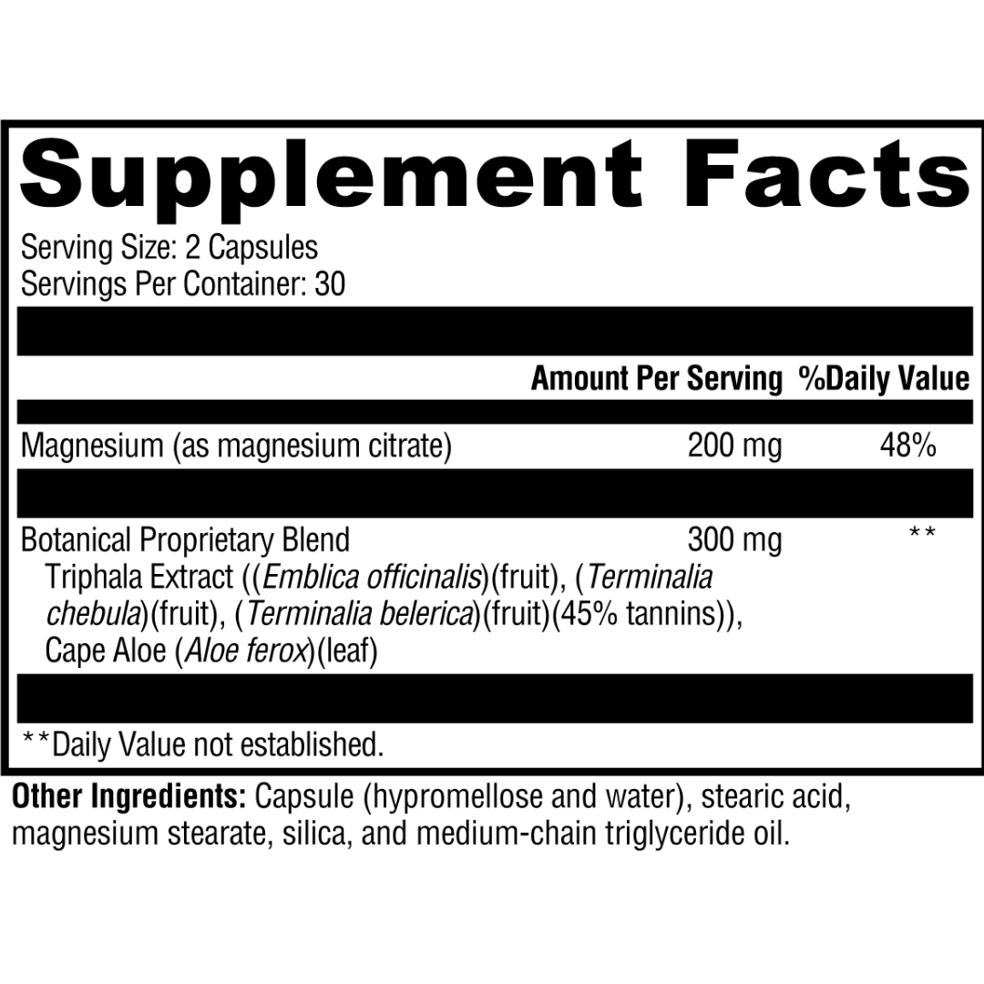 A dietary supplement formulated to support healthy bowel movements, promote regularity, and enhance digestive comfort. It often includes ingredients like fiber, herbs, and probiotics to aid in colon health and reduce constipation.