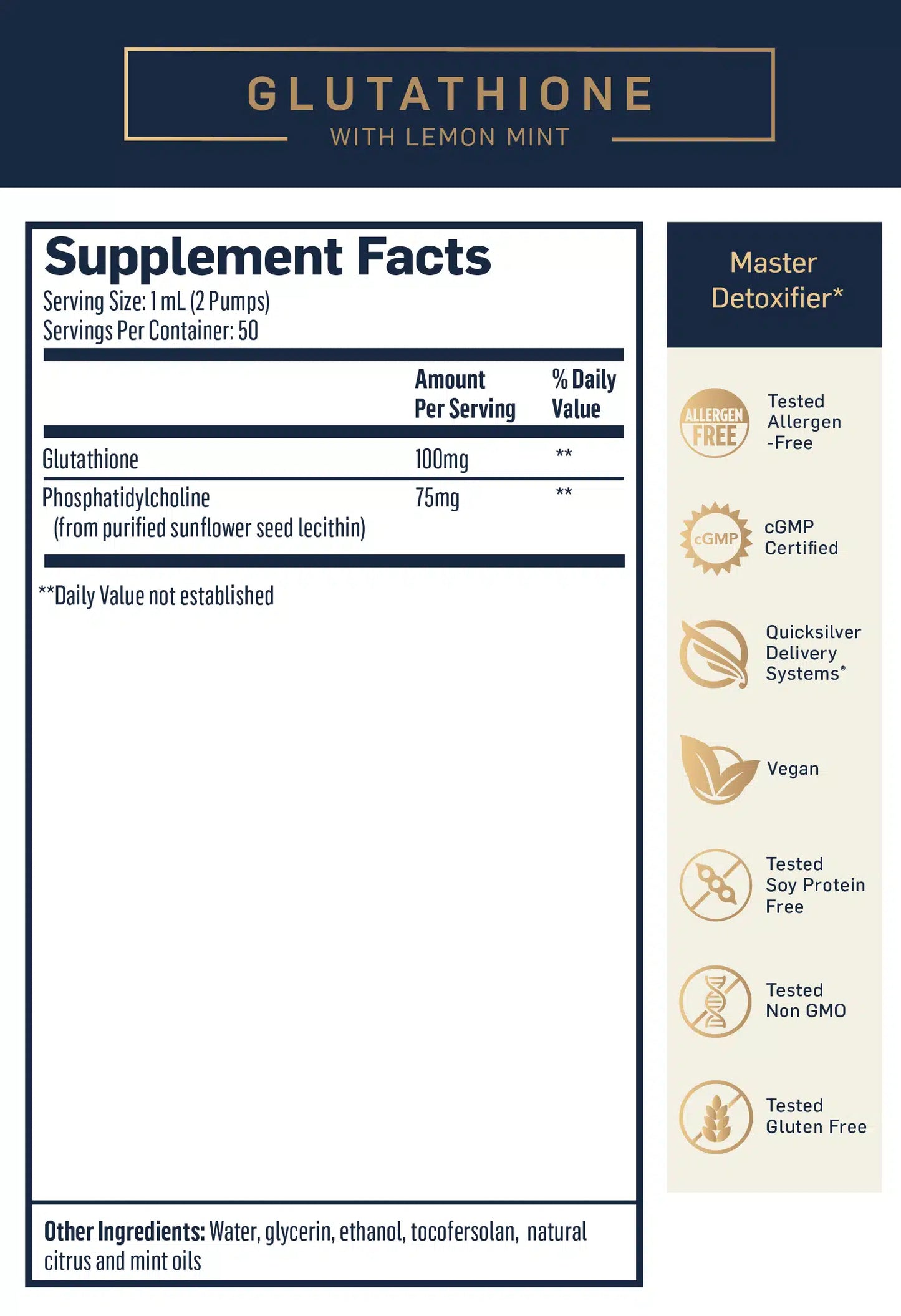 Liposomal Glutathione 1.7fl oz - Needs Refrigeration