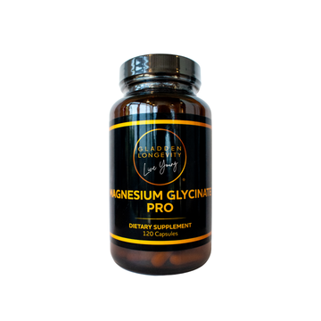 Magnesium Glycinate Pro 120ct bottle for optimal relaxation, muscle support, and better sleep.