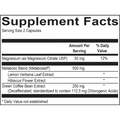 Supplement facts for Meta-Burn Pro, a metabolism-boosting fat burner supplement.