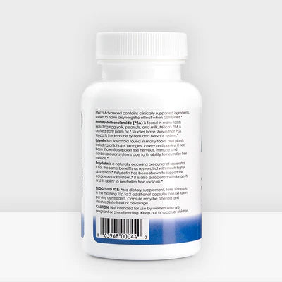Mirica® Advanced - Enhanced Absorption Formula - Palmitoylethanolamide (PEA) and Luteolin - 60 Capsules