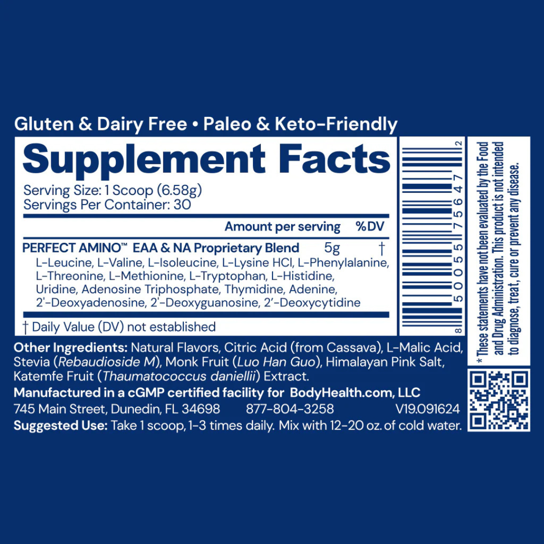 Perfect Amino Powder Mixed Berry - Premium Protein Supplement for Muscle Growth and Recovery