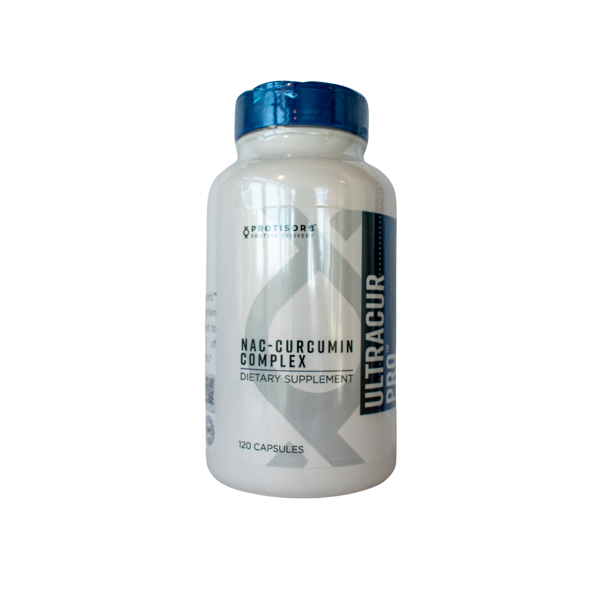 UltraCur Pro 120 capsules for clinical strength inflammation support, featuring a patented N-Acetyl Cysteine-Curcumin complex.