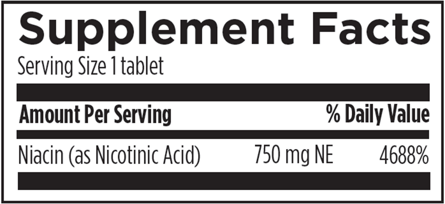 Niacin CRT 750mg 60 tabs