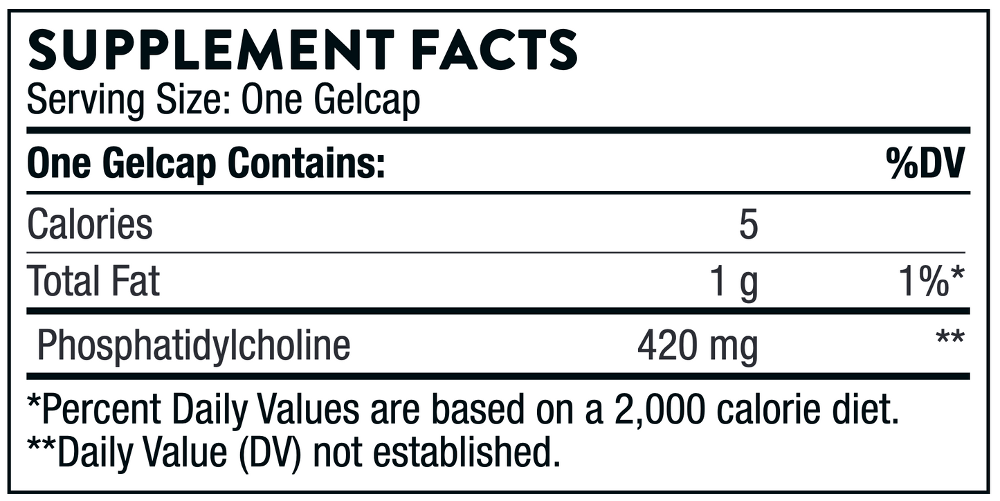 Phosphatidyl Choline 60 gelcaps