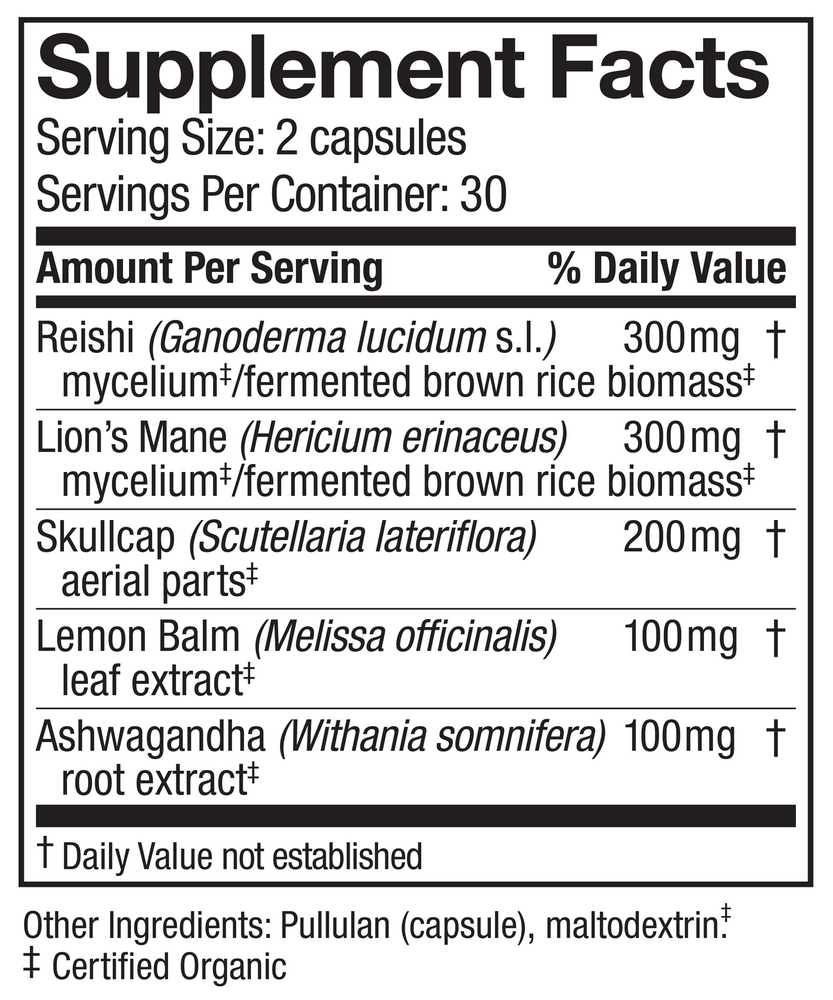 MycoBotanicals Stress Decompress 60 vegcaps