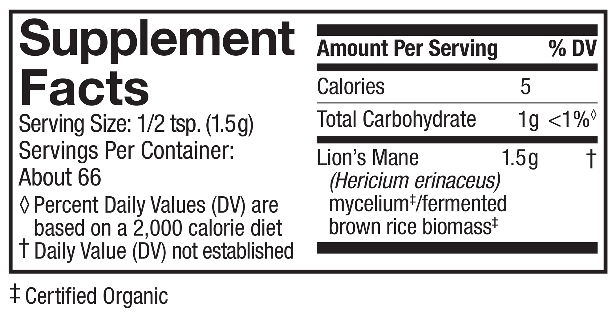 Host Defense® Lion’s Mane Powder made from freeze-dried activated mushroom mycelium, promoting mental clarity and nervous system support.