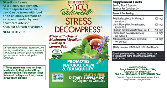 MycoBotanicals Stress Decompr 60 vegcaps
