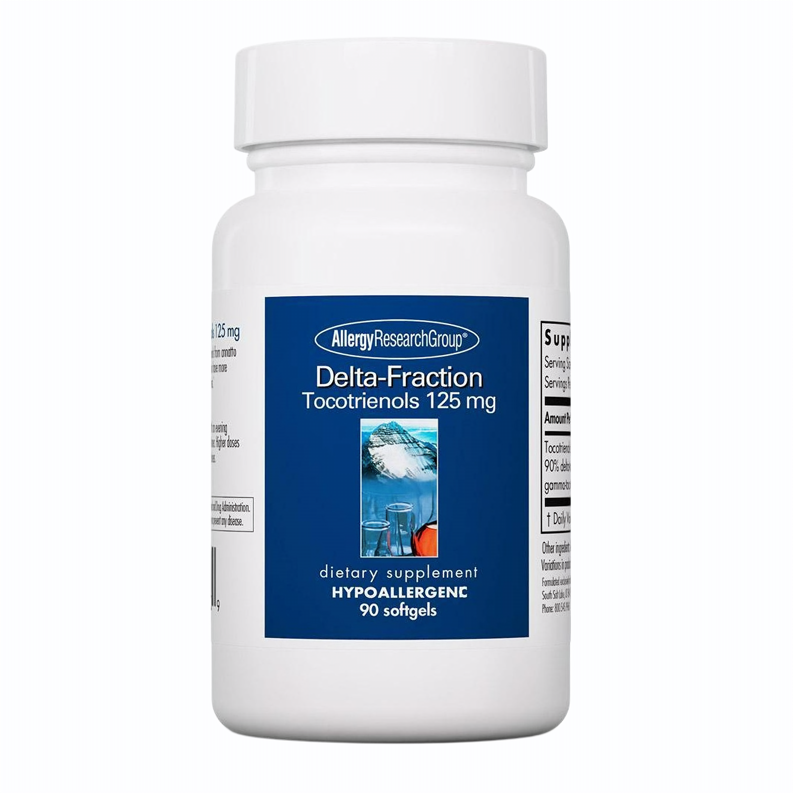 Delta-Fraction Tocotrienols supplement from annatto beans, free of tocopherols, providing powerful antioxidant support. Contains 125 mg of tocotrienols per softgel.