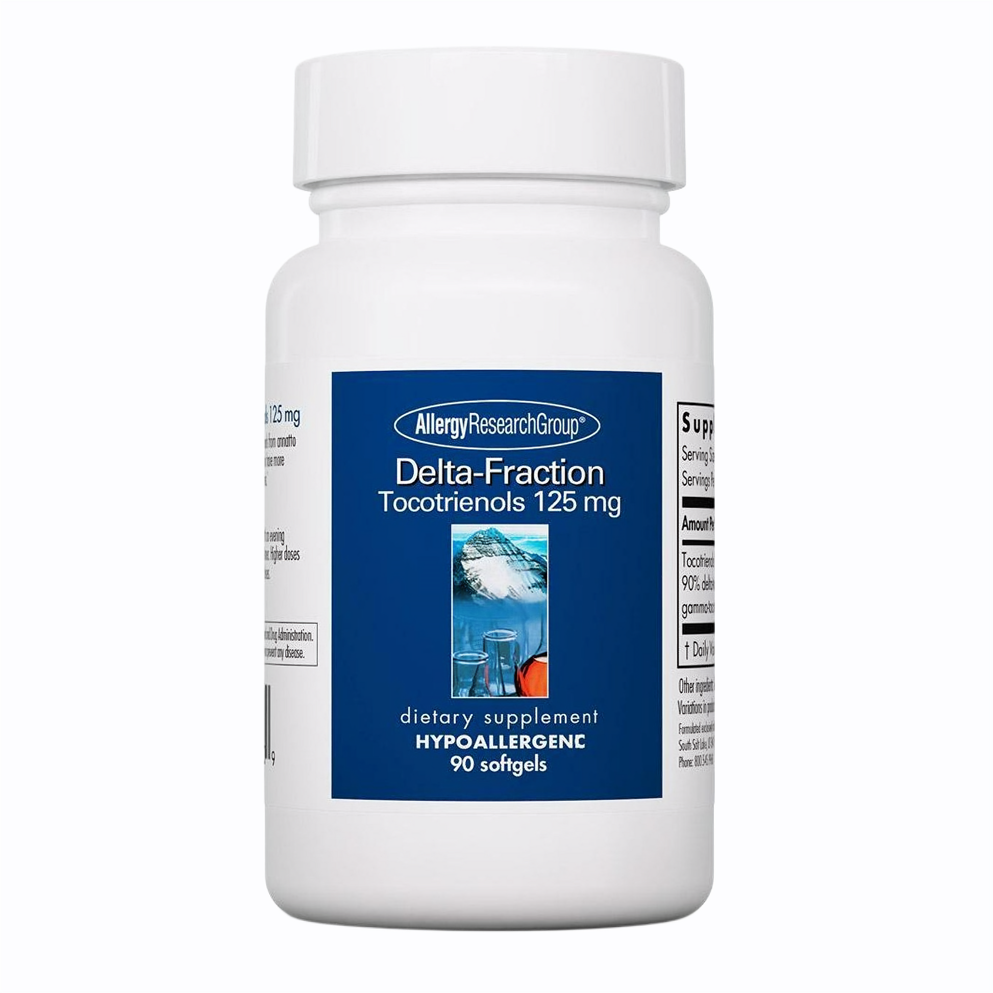 Delta-Fraction Tocotrienols supplement from annatto beans, free of tocopherols, providing powerful antioxidant support. Contains 125 mg of tocotrienols per softgel.