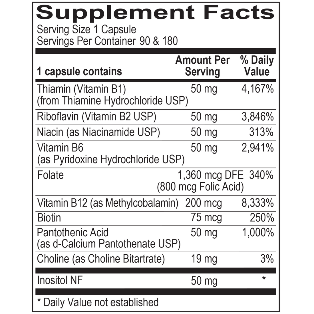 B Complex Pro supplement bottle, providing a high-quality blend of essential B vitamins to support energy, metabolism, and overall wellness.