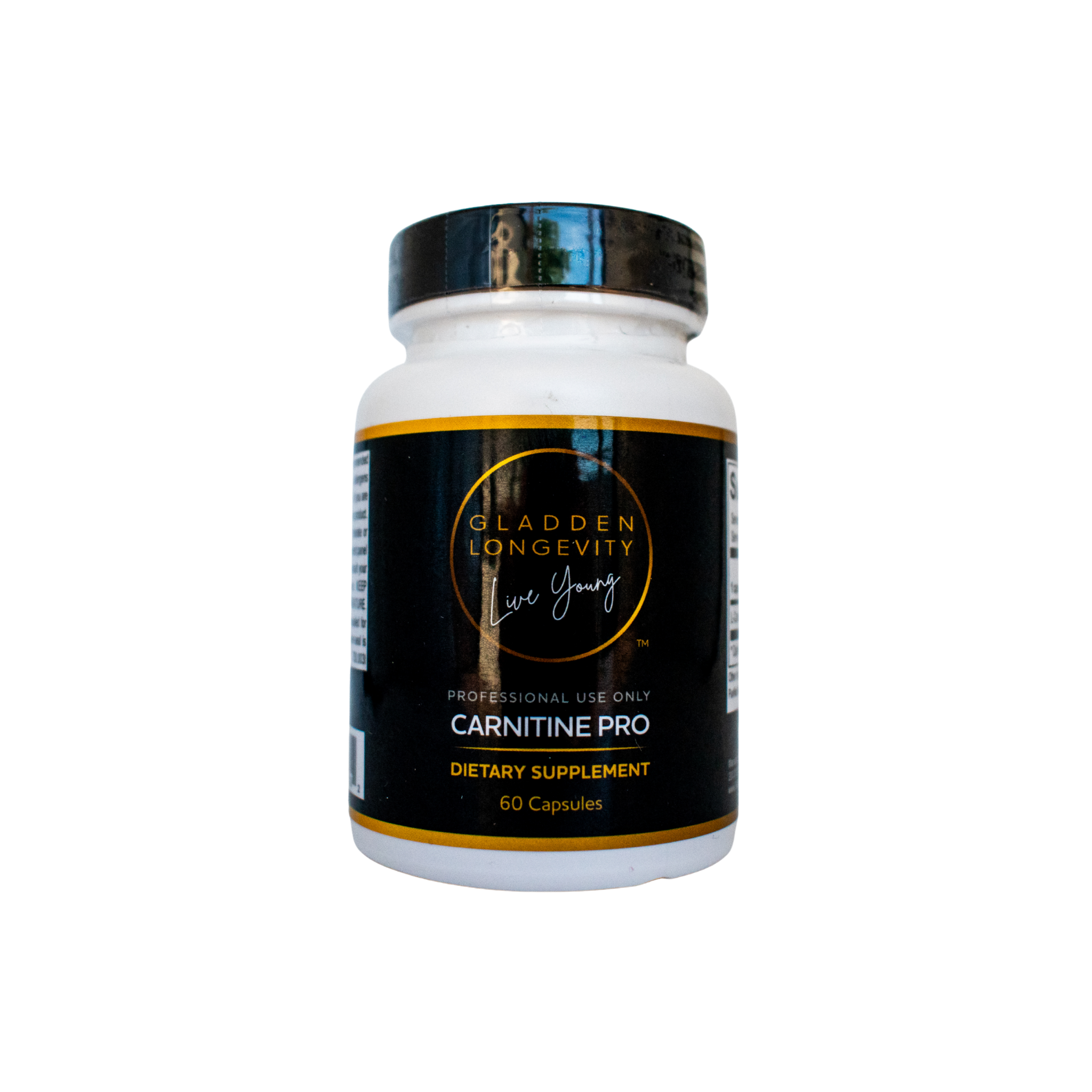Carnitine Pro supplement bottle, designed to support fat metabolism, energy production, and endurance with high-quality L-carnitine.