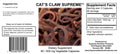 Bottle of Cat's Claw Supreme™ containing 90 veggie capsules, each with 500 mg of Uncaria tomentosa. This herbal supplement is designed to support antimicrobial and anti-inflammatory health, particularly beneficial for conditions like Lyme disease, high blood pressure, and inflammation. Free from fillers, binders, and excipients.