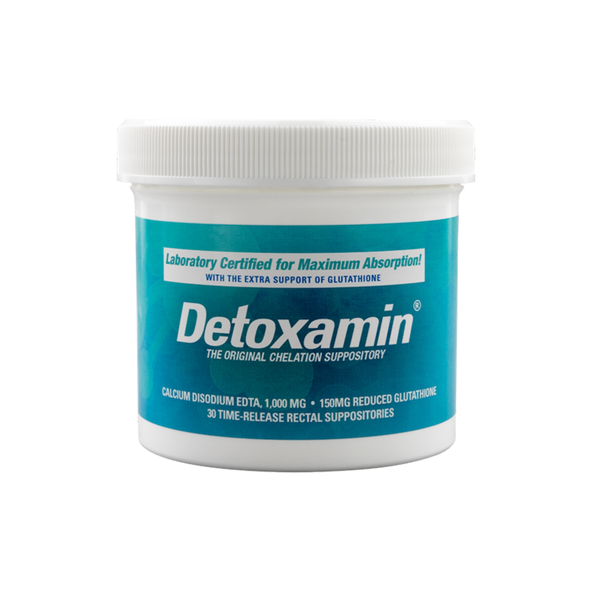 Detoxamin 1000MG EDTA suppositories with glutathione – detox supplement supporting heavy metal cleansing, 30 count