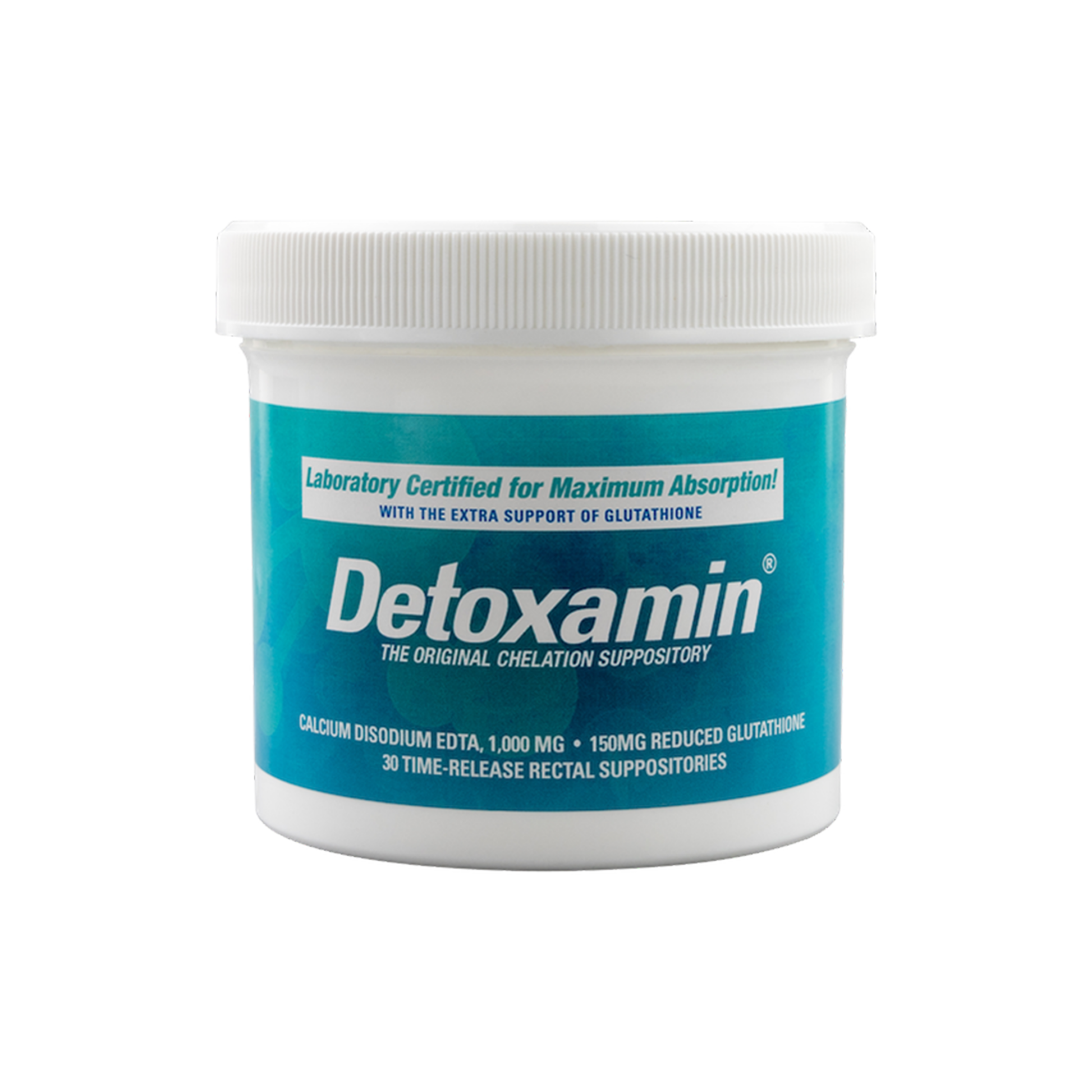 Detoxamin 1000MG EDTA suppositories with glutathione – detox supplement supporting heavy metal cleansing, 30 count