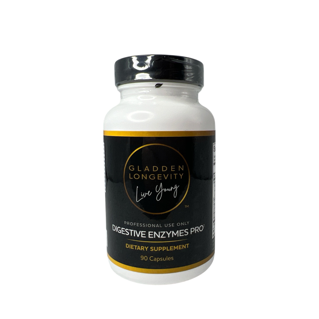 A dietary supplement containing a blend of digestive enzymes designed to support the breakdown of proteins, fats, and carbohydrates, improving digestion and nutrient absorption. It may help with bloating, gas, and discomfort after meals. Often presented in capsule form.