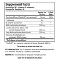 Supplement facts for GI Calm Powder, featuring key ingredients to support gut health, reduce digestive discomfort, and promote overall stomach wellness.