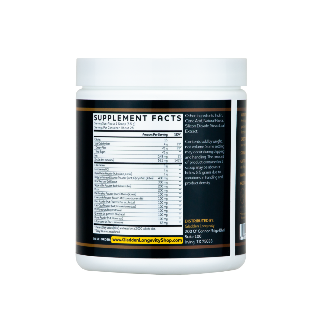 GI Soothe Peach Tea Powder supplement for digestive comfort and soothing relief.
