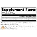 Supplement facts for Gentle Iron, featuring key ingredients for gentle, effective iron supplementation to support energy, vitality, and overall health.