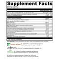 Supplement facts for Hormone Detox Pro, featuring key ingredients like herbs and nutrients to support hormone detoxification, liver function, and overall wellness.