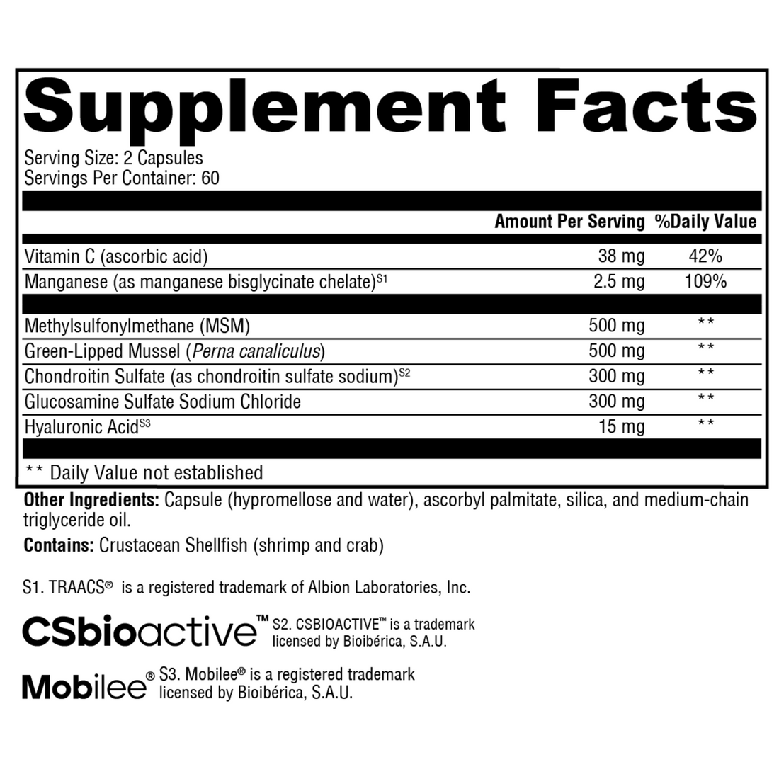 Joint Support supplement bottle, designed to promote joint health, flexibility, and comfort with a blend of natural ingredients like glucosamine and chondroitin.