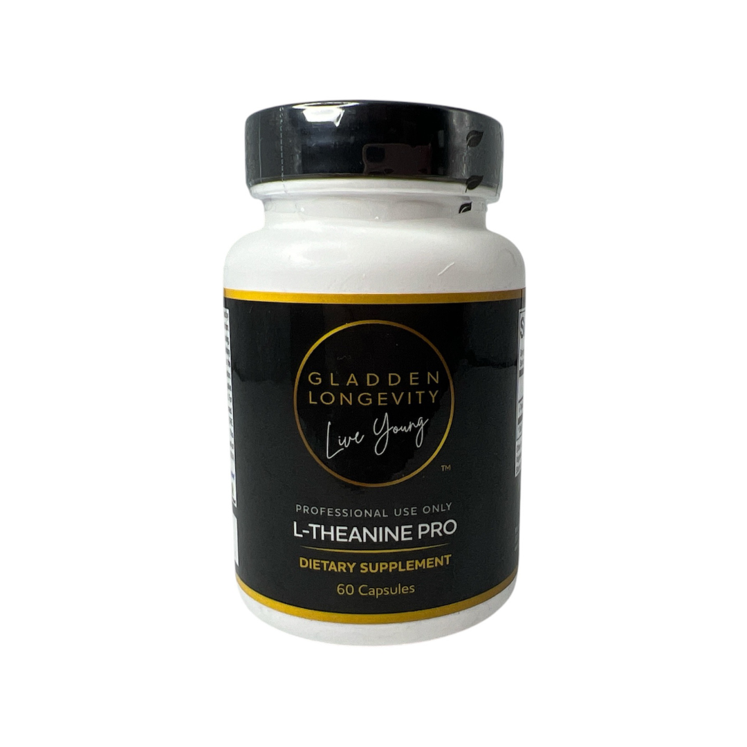 L-Theanine Pro supplement for relaxation, stress relief, and mental focus.