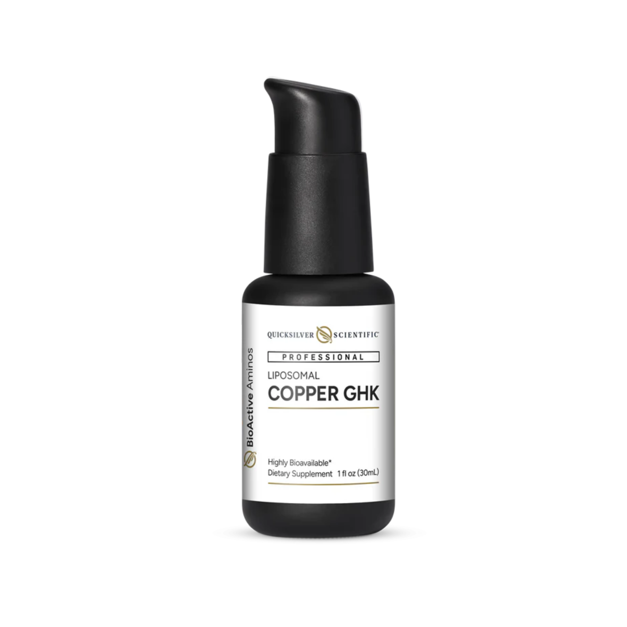Copper GHK Liposomal Complex supplement bottle – oral liposomal GHK-Cu formula designed to support collagen production, cellular regeneration, and healthy aging