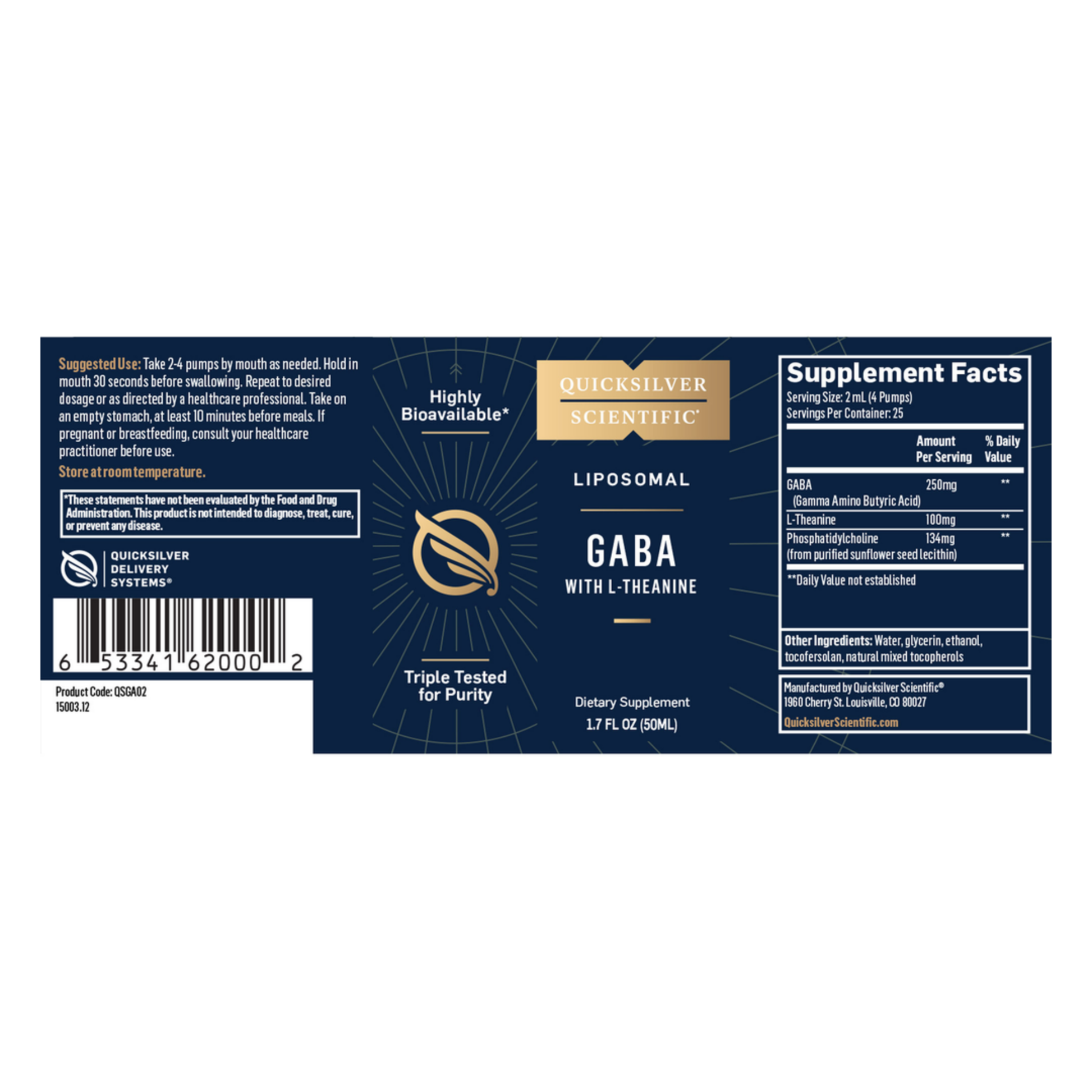 Liposomal GABA with L-Theanine – calming supplement for stress support and relaxation