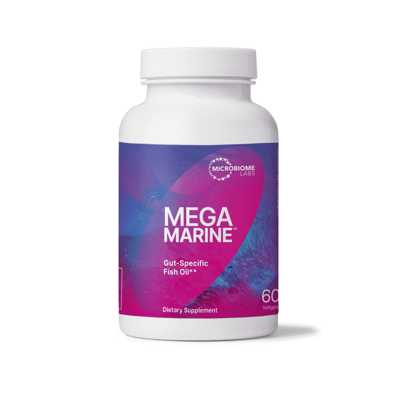 MegaMarine dietary supplement for enhanced omega-3 support and cardiovascular health.