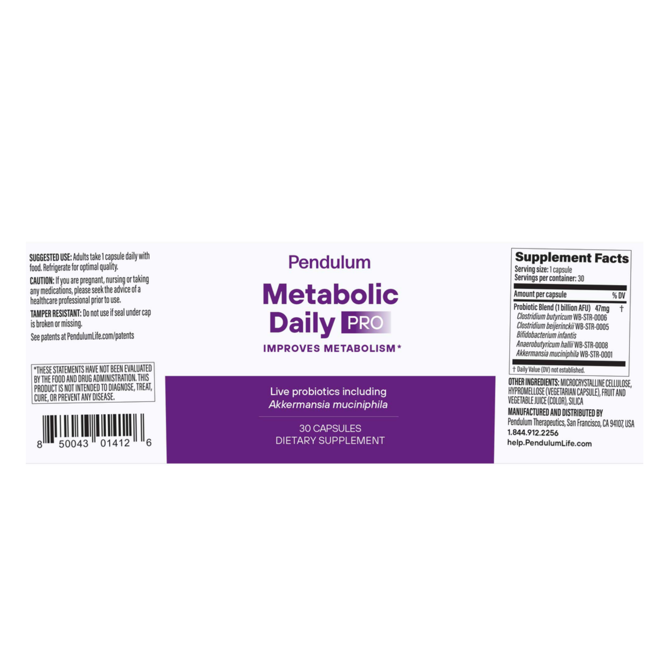Metabolic Daily Pro 30 caps – daily probiotic supplement for metabolic support and digestive health