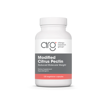 Modified Citrus Pectin dietary supplement, featuring 1.5g of pectin per serving in a 40-serving bottle. Promotes health and wellness, with a proprietary process for reduced molecular weight. Ideal for those on a sodium-restricted diet.
