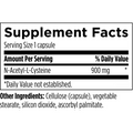 Supplement facts for NAC Pro, a powerful antioxidant supplement for detox and immune support.