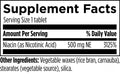 Niacin SR 500mg, 60 sustained-release tablets for cardiovascular and lipid support.