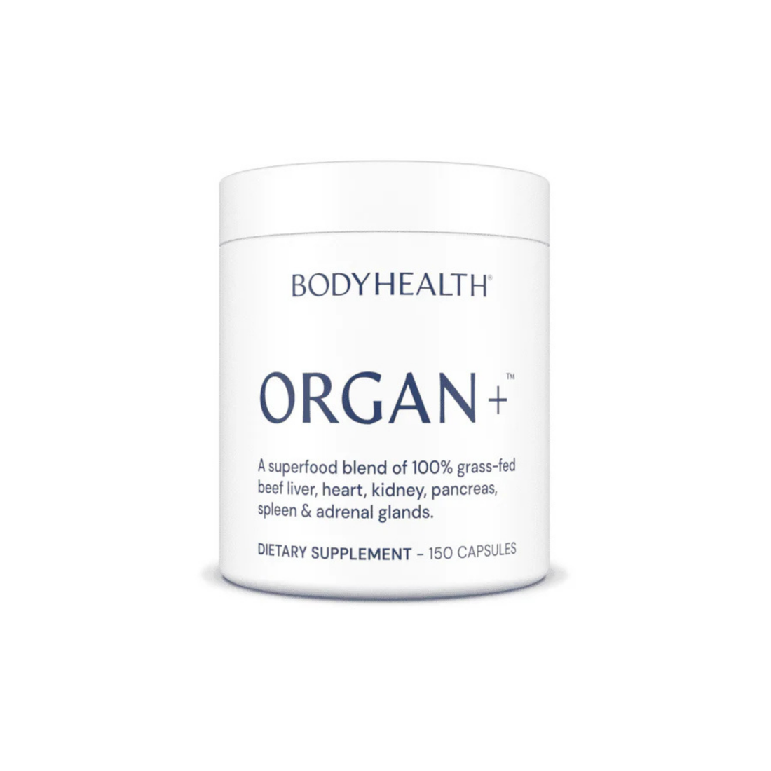 Organ + supplement capsules containing 6 power-packed superfoods from grass-fed, pasture-raised bovine organs – supports energy, immune function, blood flow, heart and brain health. Made in the USA, third-party tested for purity and quality.