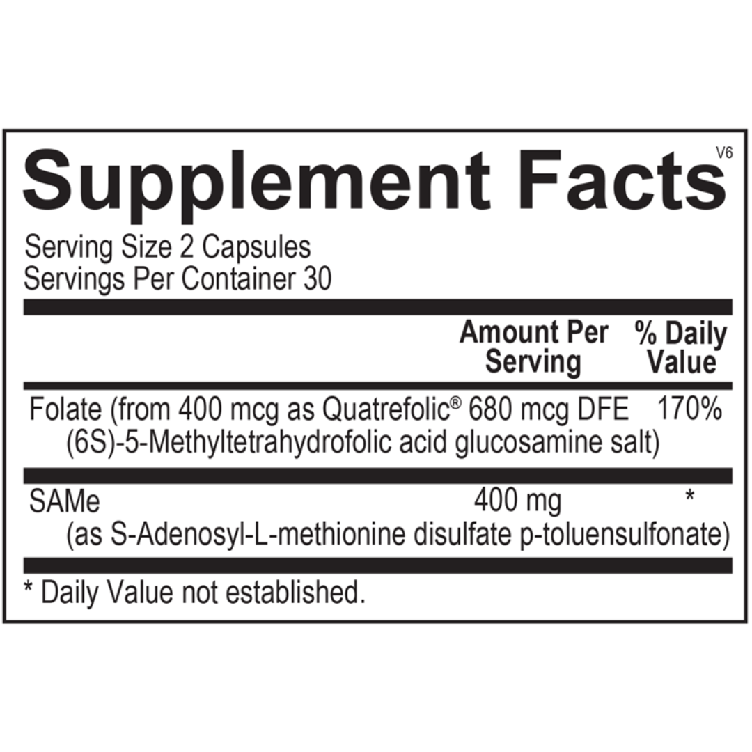 SAMe supplement for mood support, joint health, and liver function.