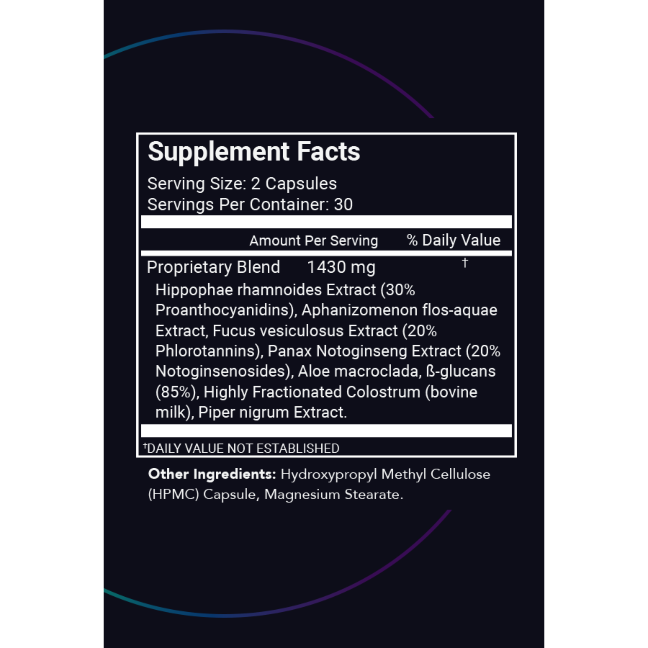 STEMREGEN® Release Supplement Facts for Stem Cell Activation and Health Support