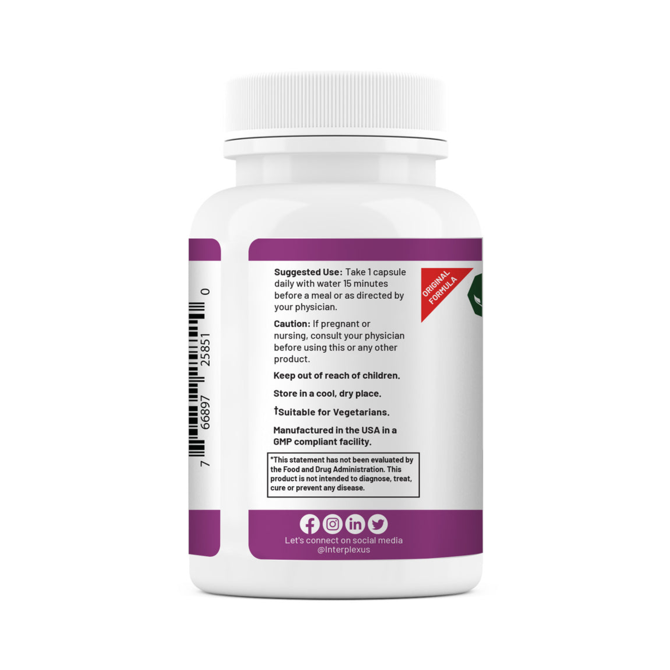 Seriphos supplement bottle, designed to support adrenal health, reduce stress, and promote relaxation with a blend of phosphatidylserine and other calming ingredients.