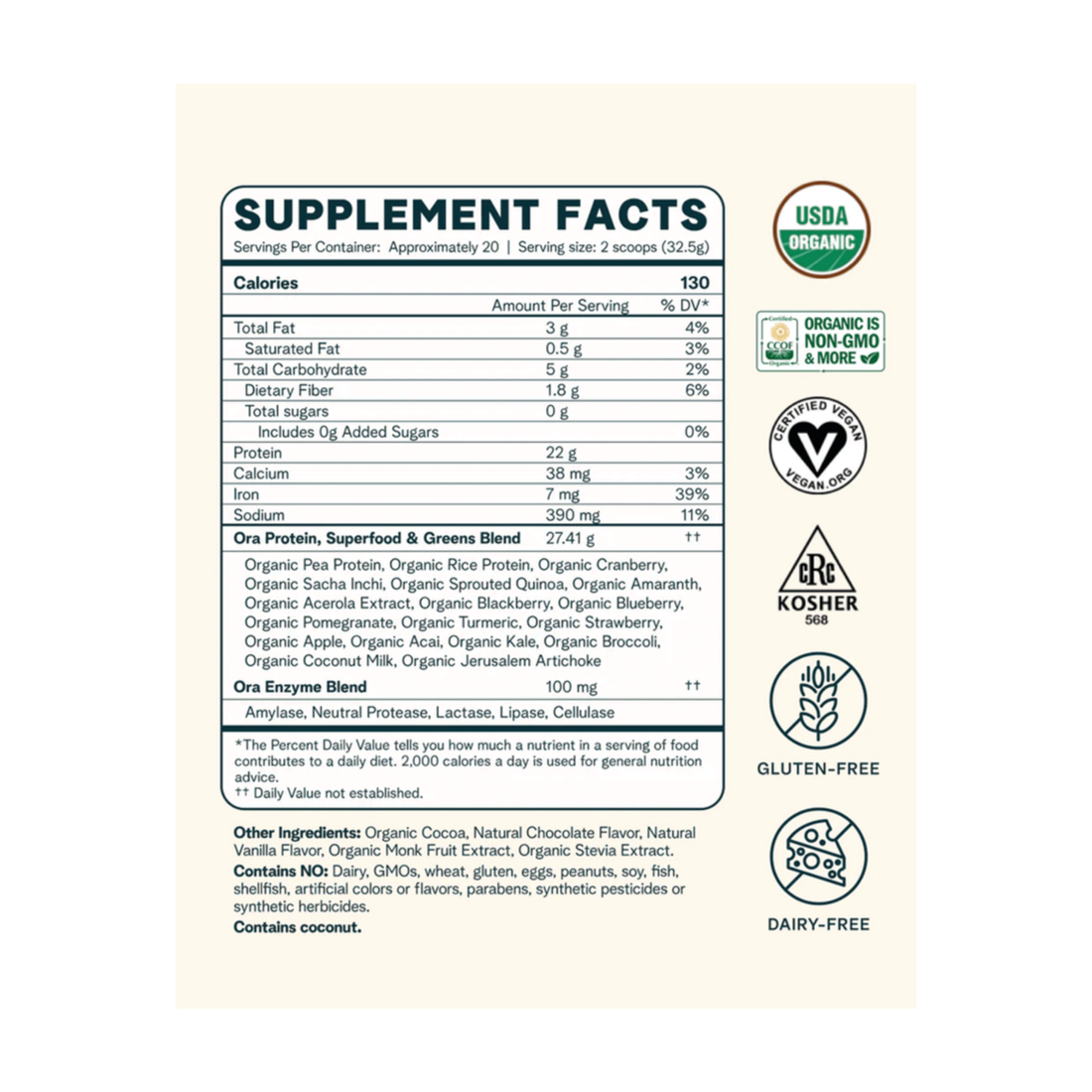 So Lean & So Clean Chocolate Plant Protein – vegan protein powder for muscle support and clean nutrition