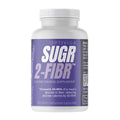 SugR-2-Fibr natural enzyme capsules, 500mg, 60 count, designed to convert glucose from meals to fiber, promoting better gut health and nutrient absorption without side effects, suitable for vegan diets.