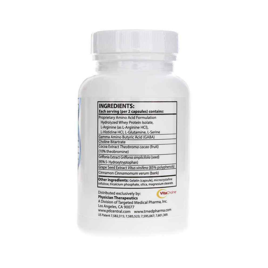 Theramine supplement bottle, designed to support pain management, reduce inflammation, and promote overall joint and muscle comfort with a natural blend of amino acids.