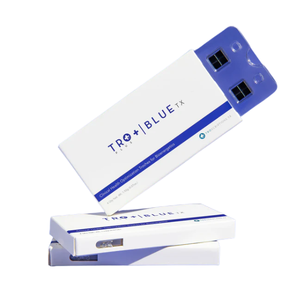 Tro+ Blue™ practitioner-exclusive troche. Contains 50mg Methylene Blue. High-performance antioxidant booster and energizing catalyst for elite health armor and physiological resilience.