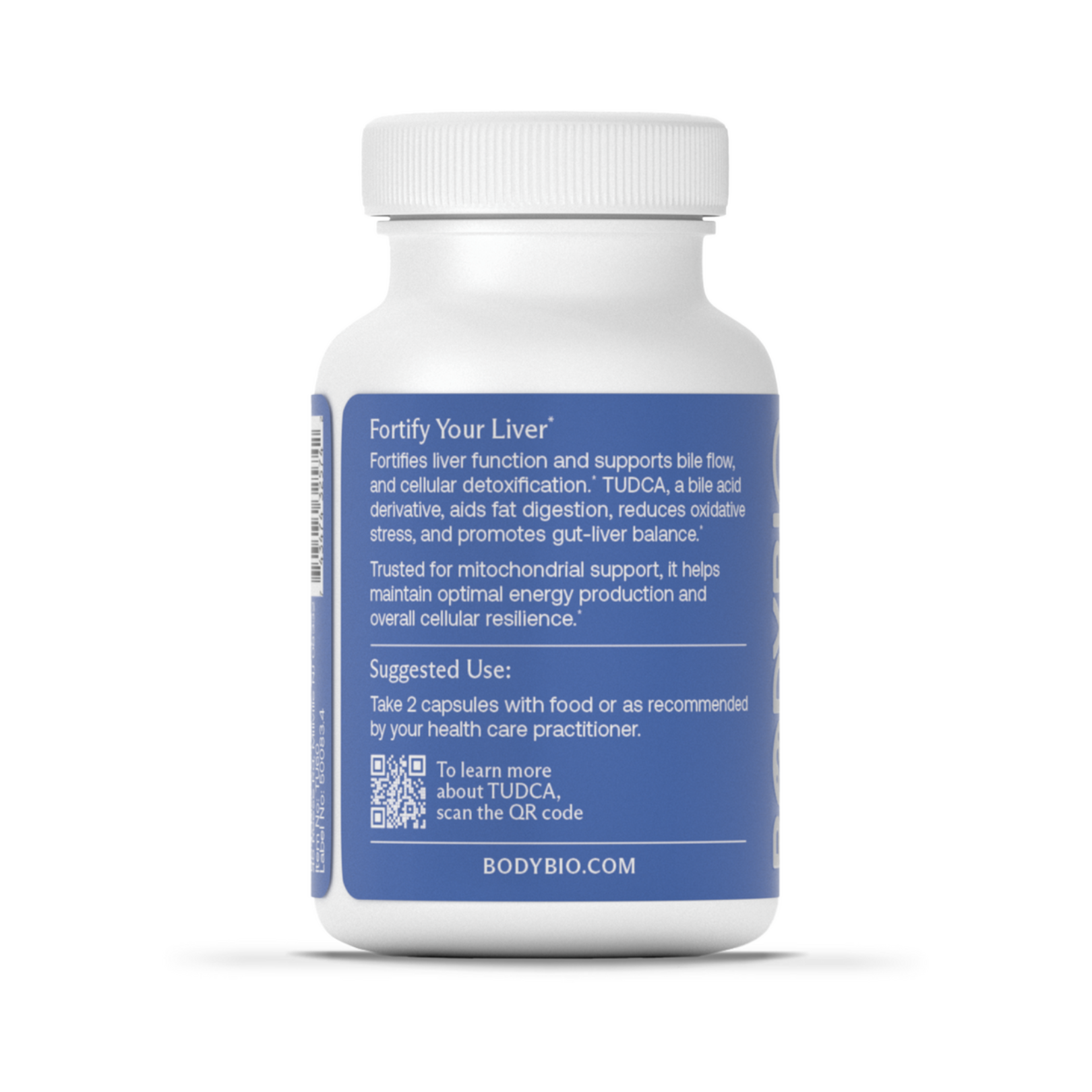 TUDCA supplement in vegan-friendly capsules for cellular resilience and gallbladder wellness support.