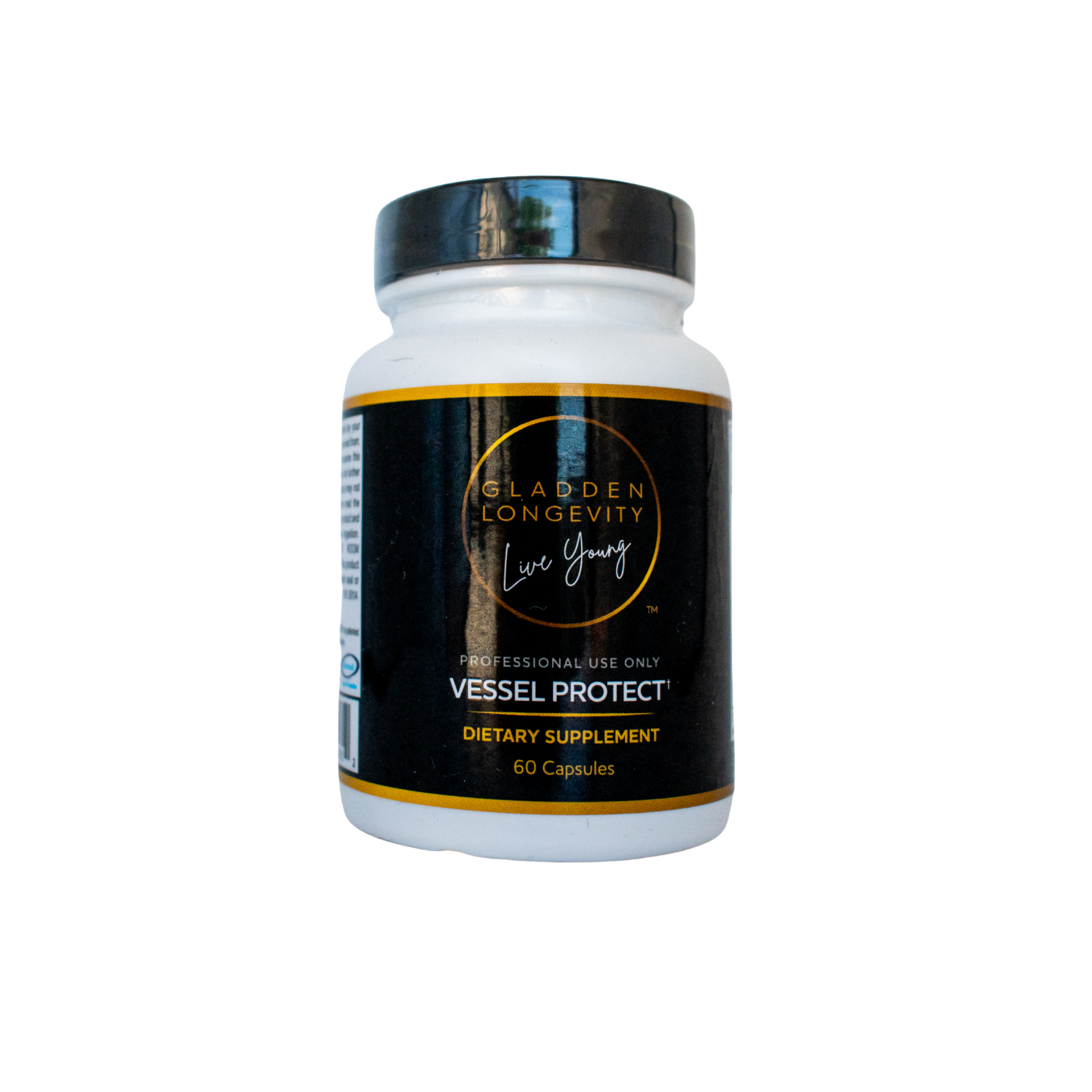 Bottle of Vessel Protect 60ct vascular health supplement formulated to support endothelial glycocalyx regeneration, promote healthy circulation, and maintain vascular integrity.