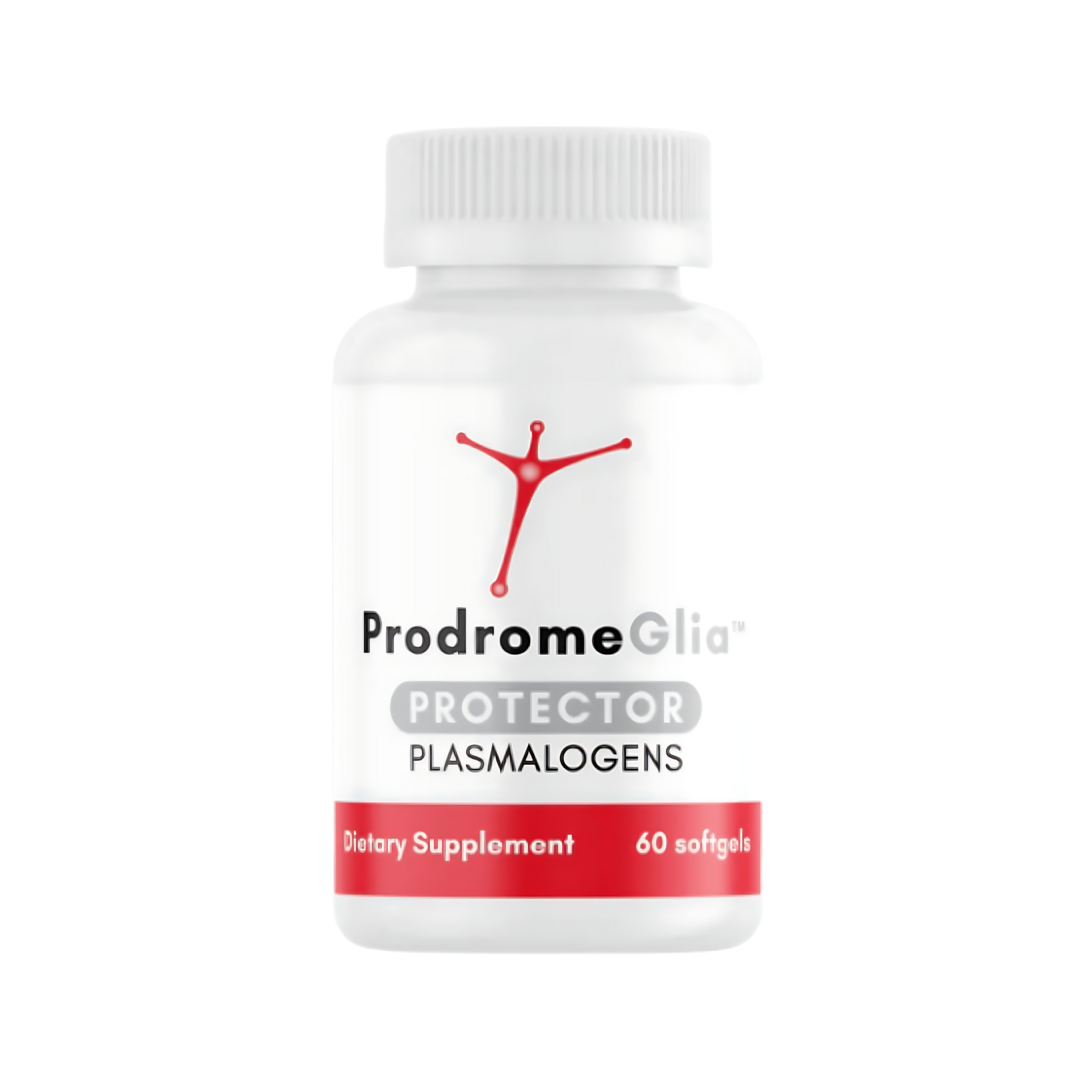 ProdromeGLIA™ omega-9 plasmalogen precursor supplement designed for neurological support, featuring a patented formula to restore brain white matter and myelin while preventing neurodegeneration.