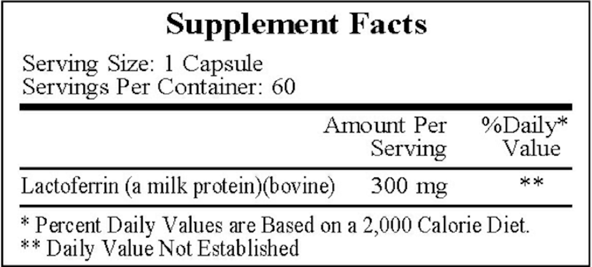 Lactoferrin 300 mg 60 caps